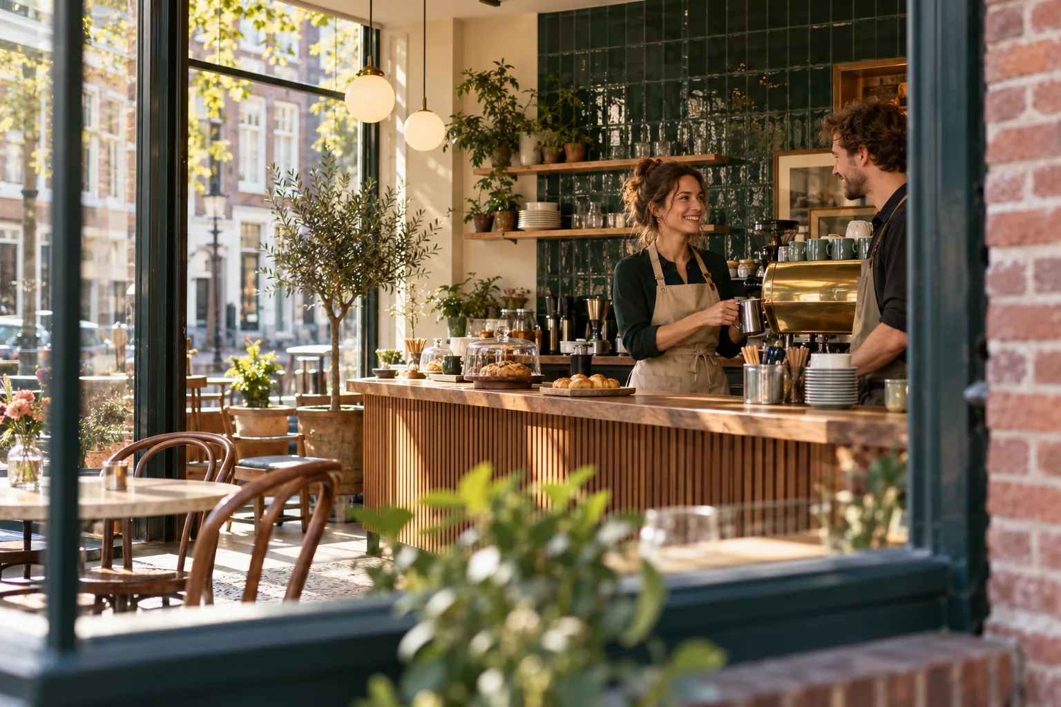 Illustratieve scène van ondernemers die samen een plan bespreken